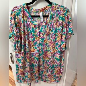 Vibrant Floral Women's Blouse